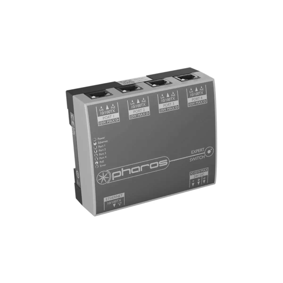 Expert Switch, Unmanaged PoE Ethernet Switch, 4-Port, Class 2 PoE, 24V DC