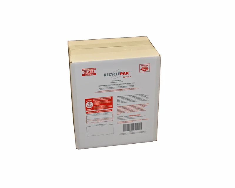 Extra Small Computer Electronics Recycling Box, 9"x6"x10.25", 10 lbs. Capacity