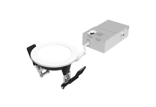 Fire Rated 3in Slim Downlight, Color Selectable, 6.5W, 550 Lumen, Baffle Trim, 120V, Triac Dimmable