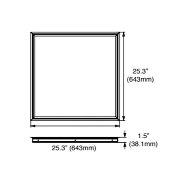 Flange Kit for 2'x2' Troffer or Panel - view 2