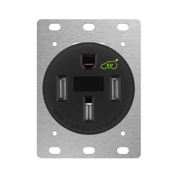 6 6500HW, 50 Amp, 125/250-Volt, NEMA 14-50R, Weather-Resistant, Flush Mount, Single Power Outlet