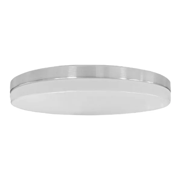 Flushmount Slim Drum Fixture, 15", Brushed Nickel Trim, Selectable CCT 2700K/3000K/3500K/4000K/5000K, 25W, 1750lm, 12...