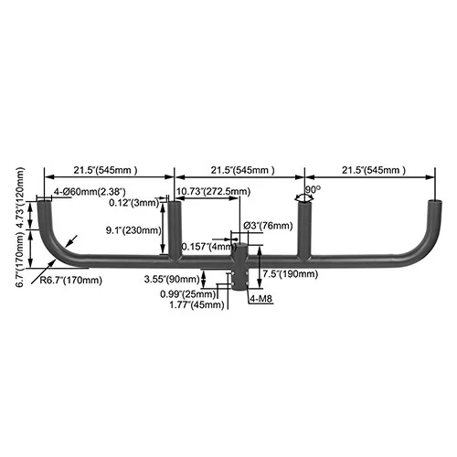 WSD LED Inc. Four 180° Horizontal Tenon Adaptor - view 2