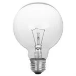 G25 Globe Bulb, 25W, Medium Screw Base, Clear, 2600K Warm White, 120V