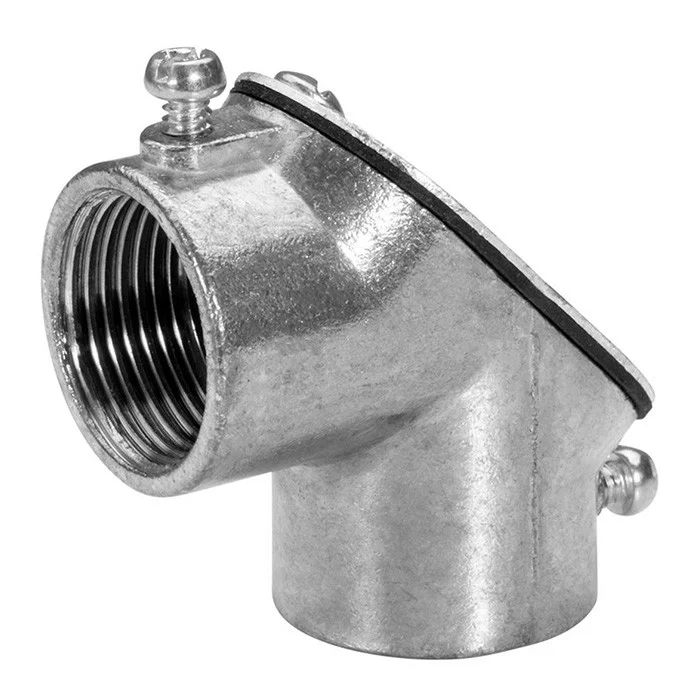 Garvin Industries 1-1/4" EMT/RGD Combo Pull Elbow, Zinc Die Cast, Removable Cover, Neoprene Gasket