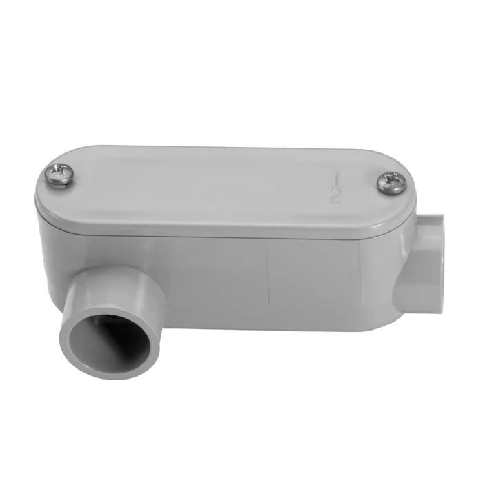Garvin Industries 1137A, 3" x 2" PVC Reducing Bush, Rectangular Conduit Body, Two Hubs