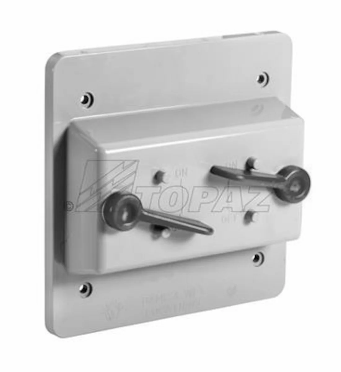 Garvin Industries 1324, Two Toggle Switch Cover, Double, PVC, 4.56in x 4.56in