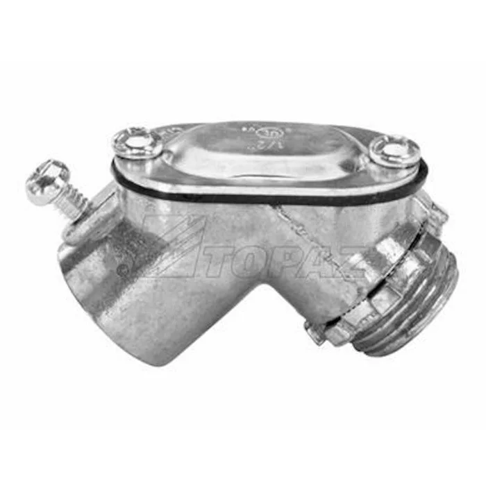 Garvin Industries 1" Rigid & EMT Box Pull Elbow, Zinc Die Cast, Removable Cover, Neoprene Gasket