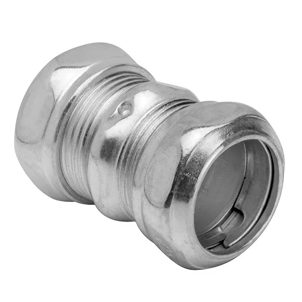 Garvin Industries 2-1/2" EMT Compression Coupling, Steel, Zinc Plated