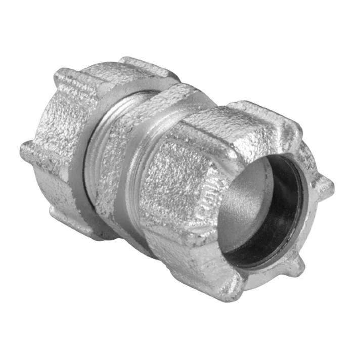 Garvin Industries 251MRT, 1/2" Rigid Raintight Compression Coupling, Malleable Iron, Zinc Plated
