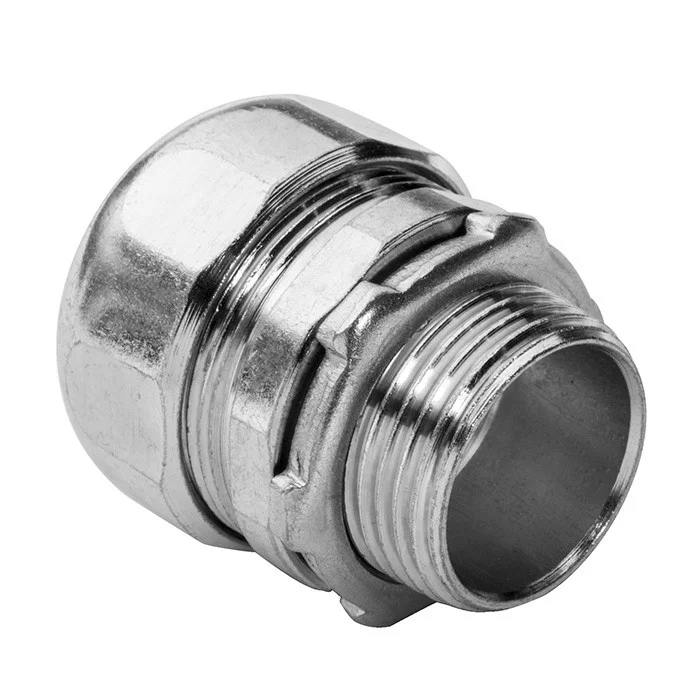 Garvin Industries 266TZ, 2" Rigid Compression Connector, Steel, Threadless, Concrete Tight