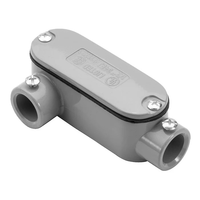 Garvin Industries 2-1/2" EMT LR Conduit Body, Set Screw, With Cover and Gasket, Concrete Rated