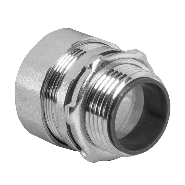 Garvin Industries 2" RGD Compression Connector, Steel, Insulated Throat, Threadless, Concrete Tight