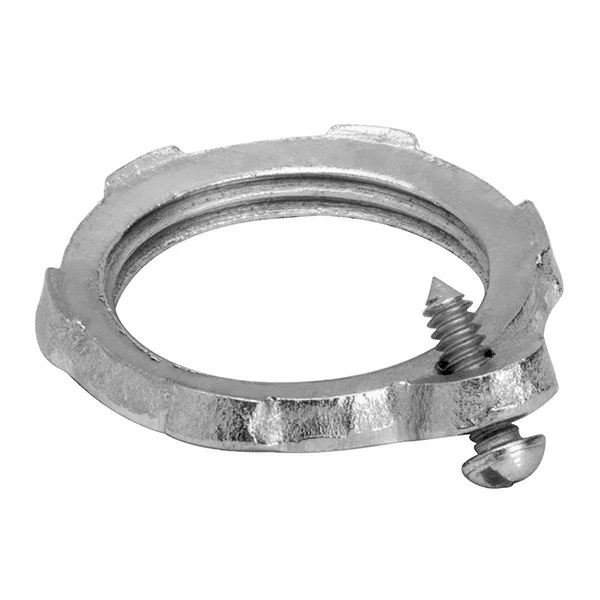 Garvin Industries 3-1/2" Steel Grounding Locknut, Zinc Plated