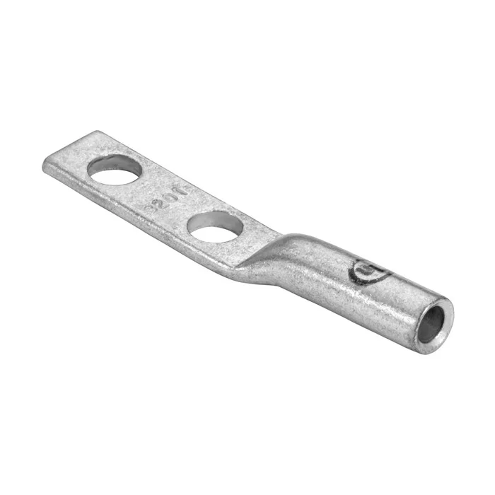 Garvin Industries 3210, 2-Hole Copper Barrel Lug, 1/2" Stud, 1-3/4" Spacing, Tin-Plated, Red Coded