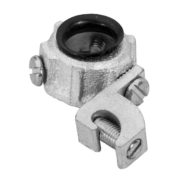 Garvin Industries 1-1/4" Stainless Steel Insulated Grounding Bushing, 4-14 AWG Lay-In Lug, Set-Screw, Flame Retardant...