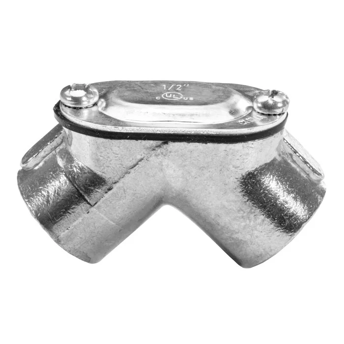Garvin Industries 354, 1-1/4" Rigid Pull Elbow, Zinc Die Cast, Removable Cover, Neoprene Gasket - view 2