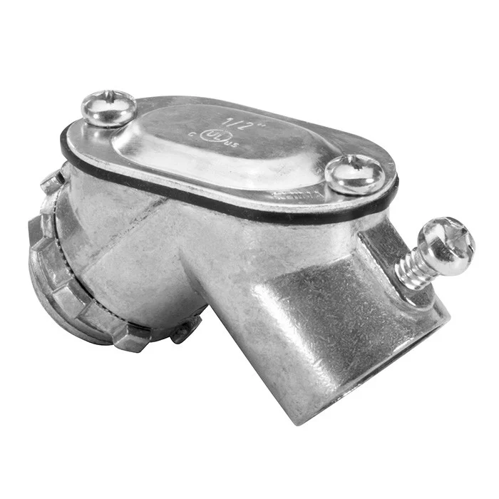 Garvin Industries 362SS, 3/4" Rigid & EMT Box Pull Elbow, Zinc Die Cast, Removable Cover