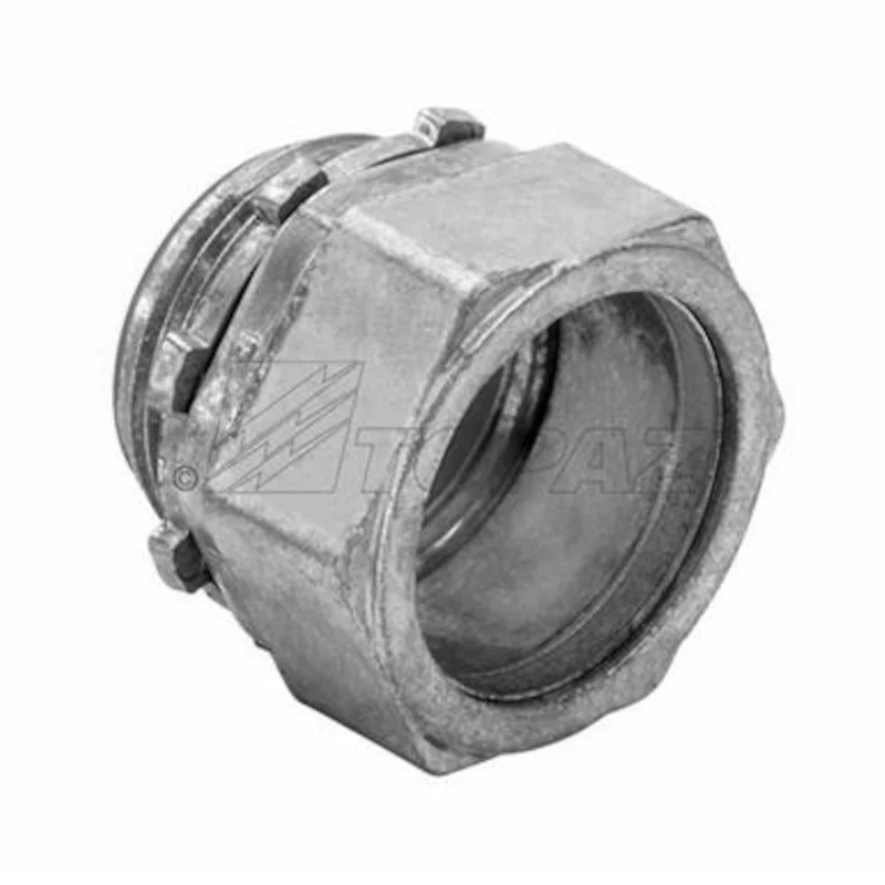 Garvin Industries 3-1/2" EMT Compression Connector, Insulated Throat, Zinc Die Cast - view 2