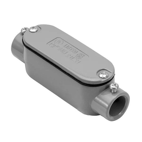 Garvin Industries 1-1/2" EMT Set Screw C Type Conduit Body with Cover and Gasket, Copper-Free Aluminum