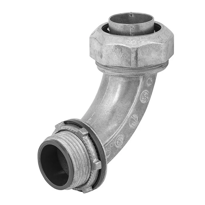 Garvin Industries 3" Liquid Tight Box Connector, 90 Degree, Insulated, Zinc Die Cast