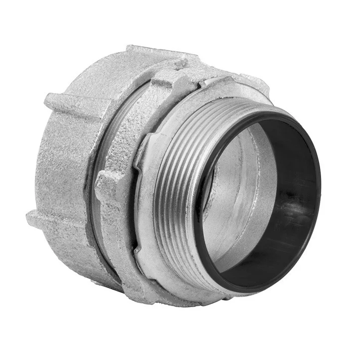 Garvin Industries 2-1/2" Rigid Compression Connector, Insulated Throat, Threadless, Concrete Tight, Male Iron