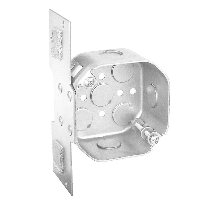 Garvin Industries 4 Inch Octagon 2-1/8 Inch Deep Fan Box with Drawn Construction, Fan Rated, Galvanized Steel