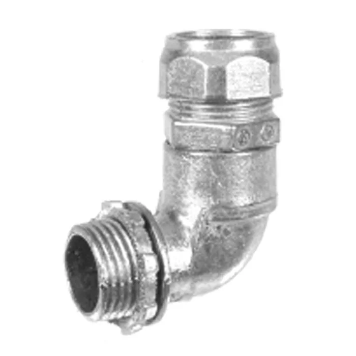 Garvin Industries 433, 1" EMT Compression 90° Connector, Zinc Die Cast, Concrete Tight
