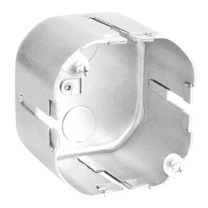 Garvin Industries 4" Octagon Box, 2-1/8" Deep, Drawn, With T-Bar Slots and Fixture Ears, 3-1/2" O.C.