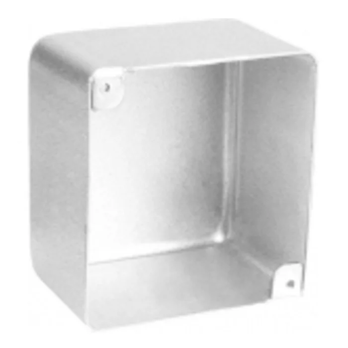 Garvin Industries 4" Square Box, 2-1/8" Deep, Drawn, No Knockouts, Stainless Steel