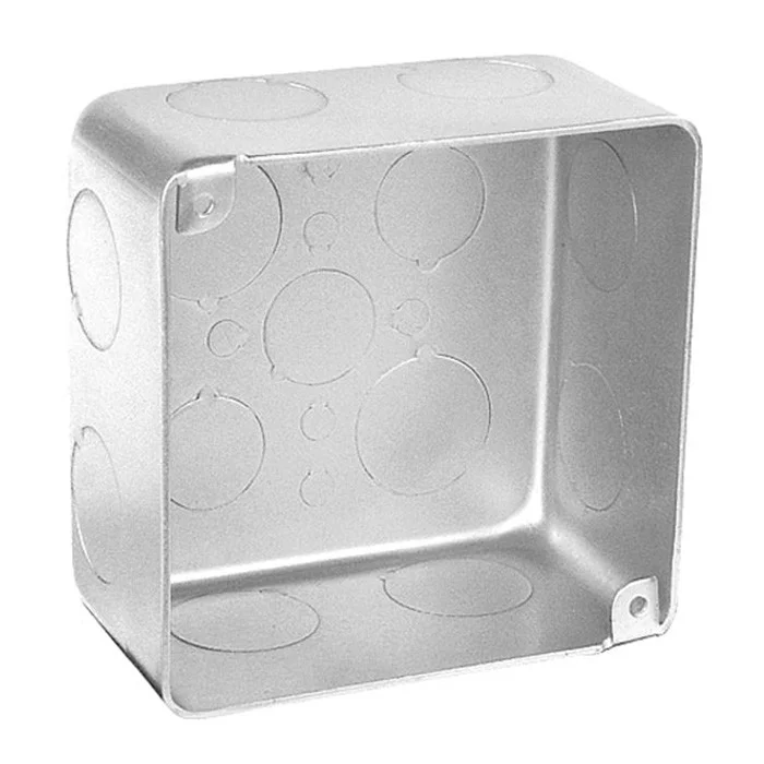 Garvin Industries 4" Square Box, 2-1/8" Deep, Drawn, With Conduit KO's