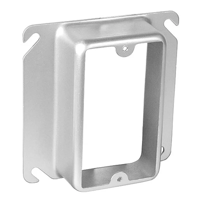 Garvin Industries 4" Square Device Ring, 1-Gang, 1-1/4" Raised, Stainless Steel