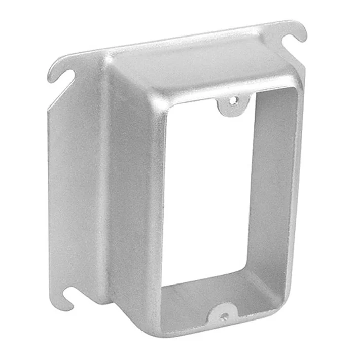 Garvin Industries 4" Square One Gang Device Ring, 1-1/2" Raised, Stainless Steel