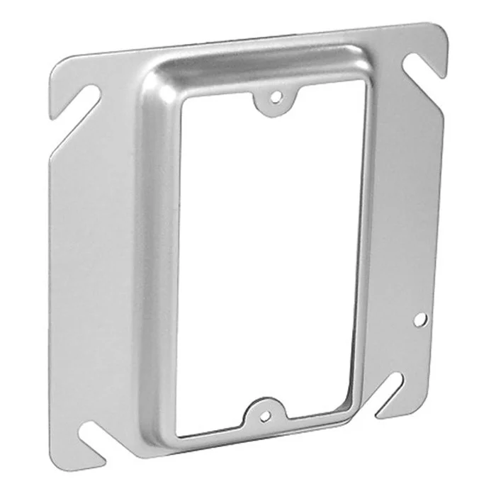 Garvin Industries 4" Square One Gang Device Ring, 1/2" Raised, Stainless Steel