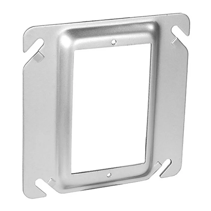 Garvin Industries 4" Square One Gang Device Ring, 1/4" Raised, Stainless Steel