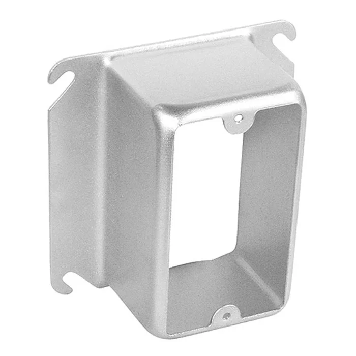 Garvin Industries 4" Square One Gang Device Ring, 2" Raised, Stainless Steel