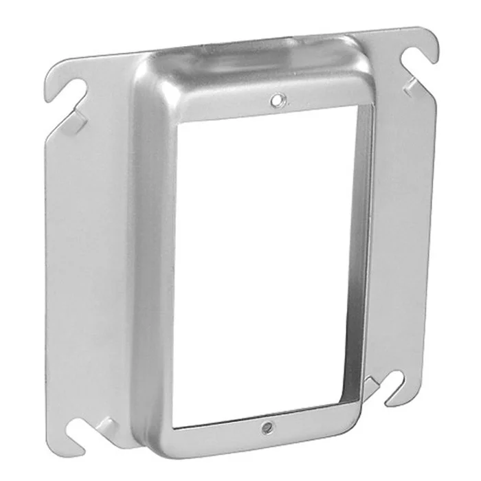 Garvin Industries 4" Square One Gang Device Ring, 5/8" or 3/4" Raised, Stainless Steel