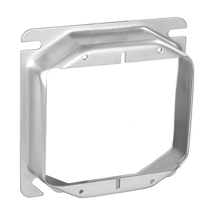 Garvin Industries 4" Square Two Gang Device Ring, 1" Raised, Stainless Steel