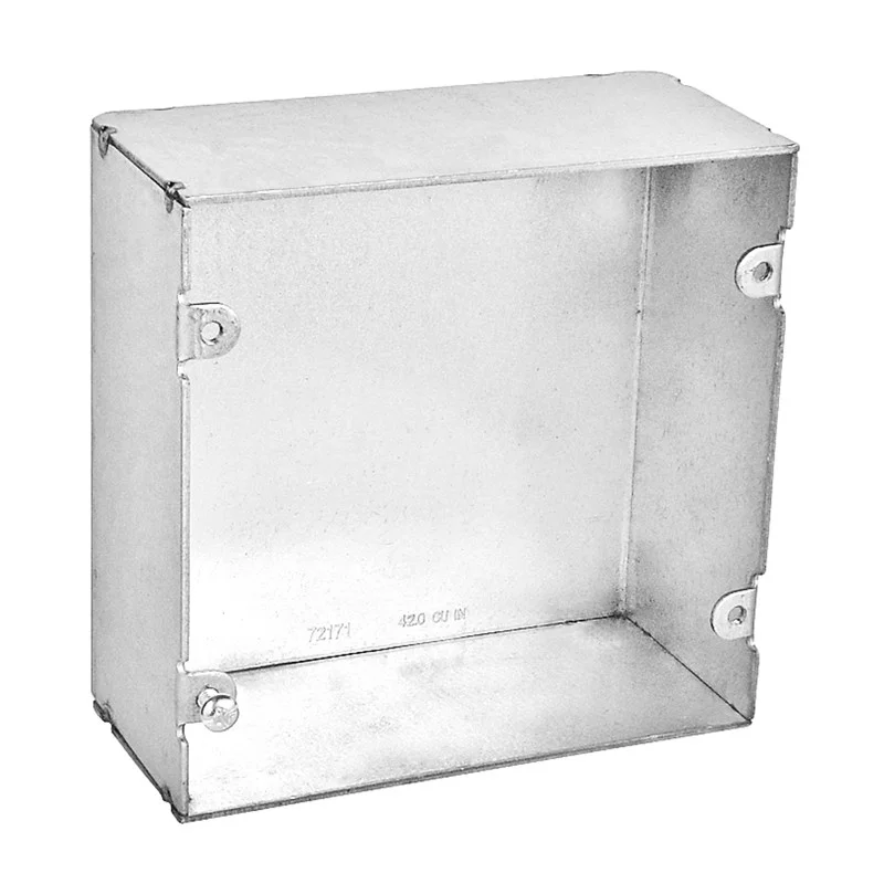 Garvin Industries 72171-BLNKW, 4-11/16" Square Box, 2-1/8" Deep, Welded, No Knockouts