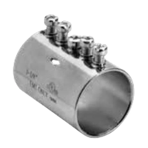 Garvin Industries EMT Slip Coupling, Set Screw Type, Steel, 3-1/2 Inch, Zinc Plated, 5 Screws