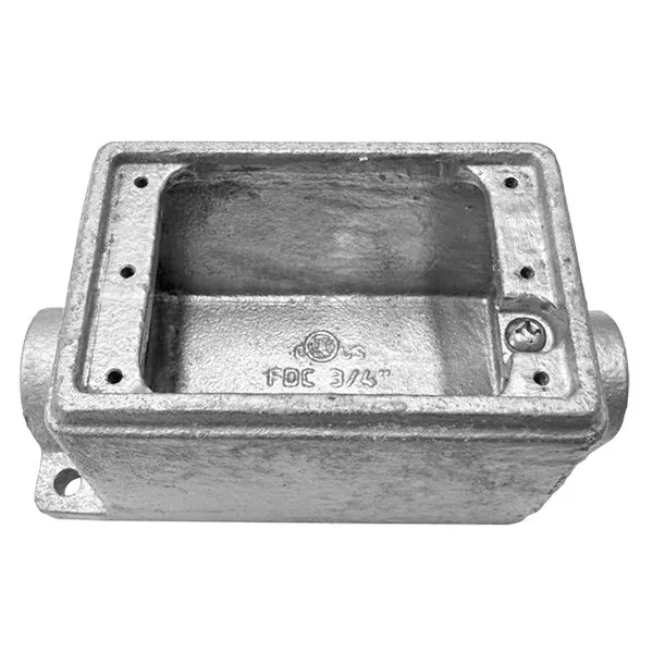 Garvin Industries FDC Box, 1 Inch, Deep, Dual Hub, Hot Dip Galvanized