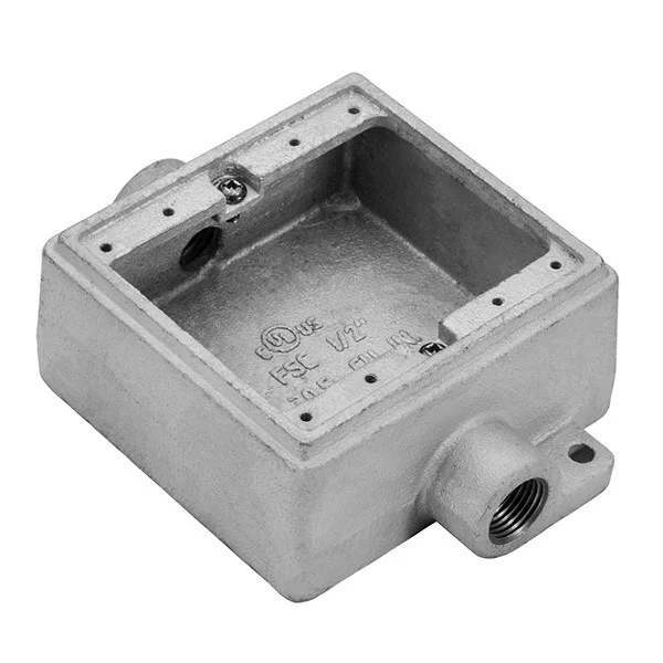 Garvin Industries FDC Box, 3/4" Double Gang, Dual Hub, Hot-Dip Galvanized
