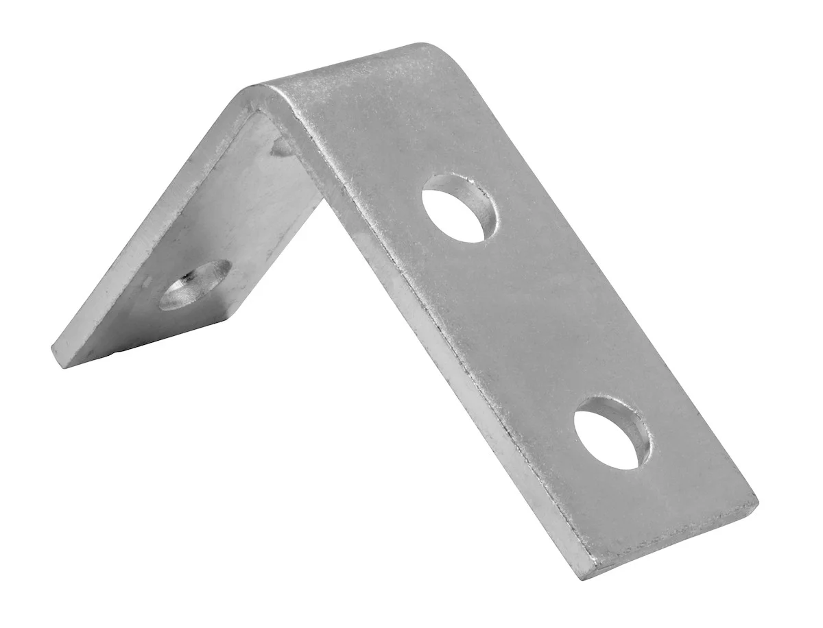 Garvin Industries Four Hole 90° Angle Corner Bracket, Steel, Galvanized, 4-1/8" x 3-1/2", 1/4" Thick...