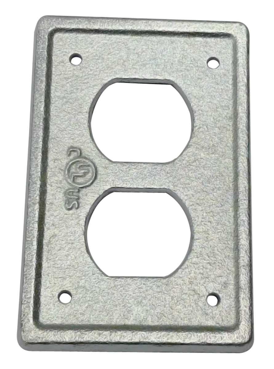 Garvin Industries FS and FD Cast Device Box Cover, Duplex, Malleable Iron, Hot Dip Galvanized