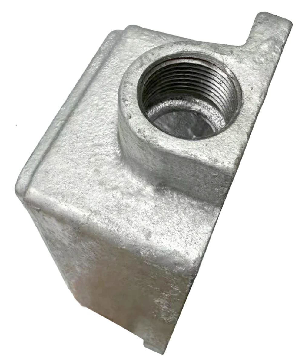 Garvin Industries FS Cast Device Box, Single Gang, Dual Hub, Heavy Duty, Hot Dip Galvanized, 1/2" Hubs - view 2