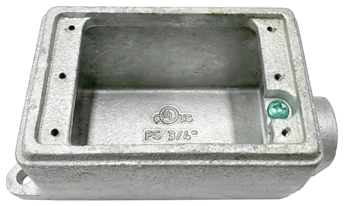 Garvin Industries FS Type Single Gang Box, 1/2" Hub, Heavy Duty, Hot Dip Galvanized