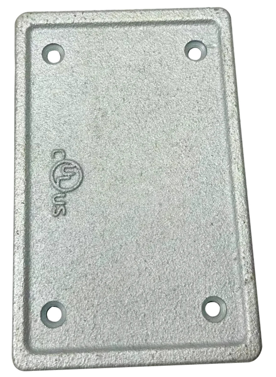 Garvin Industries FSBCMHDG, Blank FS/FD Cast Device Box Cover, Malleable Iron, Hot Dip Galvanized