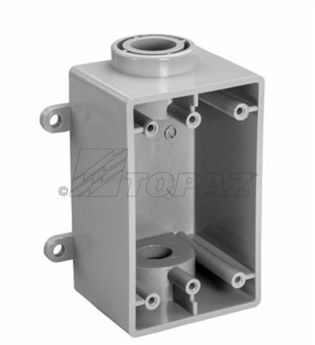 Garvin Industries FSC Type Box, Single Gang, 1/2" Conduit Hubs, PVC, Surface Mount - view 2