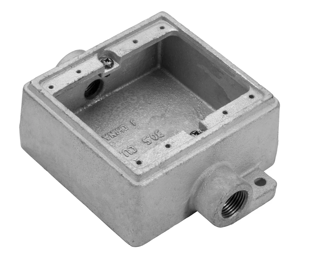 Garvin Industries FSC21MHDG, FS Cast Device Double Gang Box, Dual Hub, Heavy Duty, Hot Dip Galvanized, 1/2" NPT - view 2