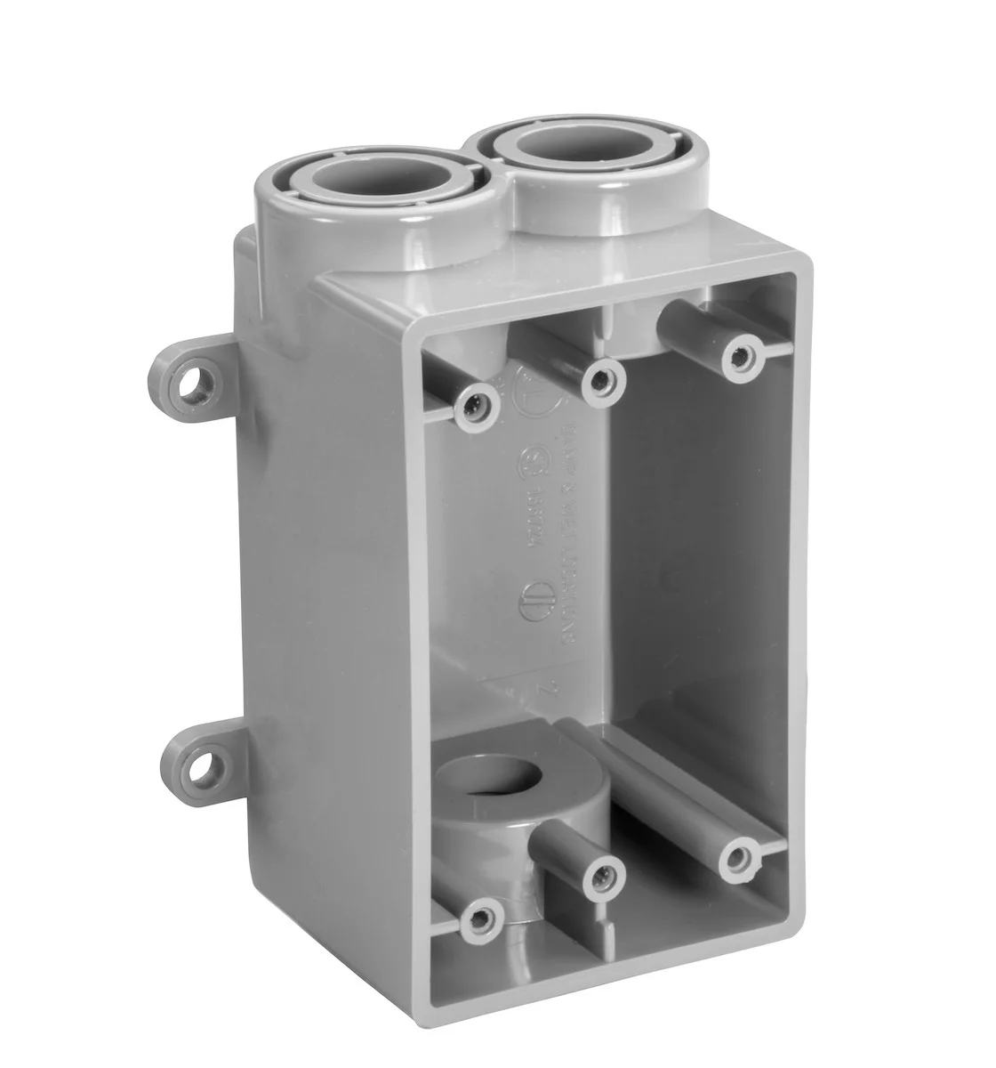 Garvin Industries FSCC Type Box, Single Gang, 1" PVC, Surface Mount, 3 Hubs - view 2